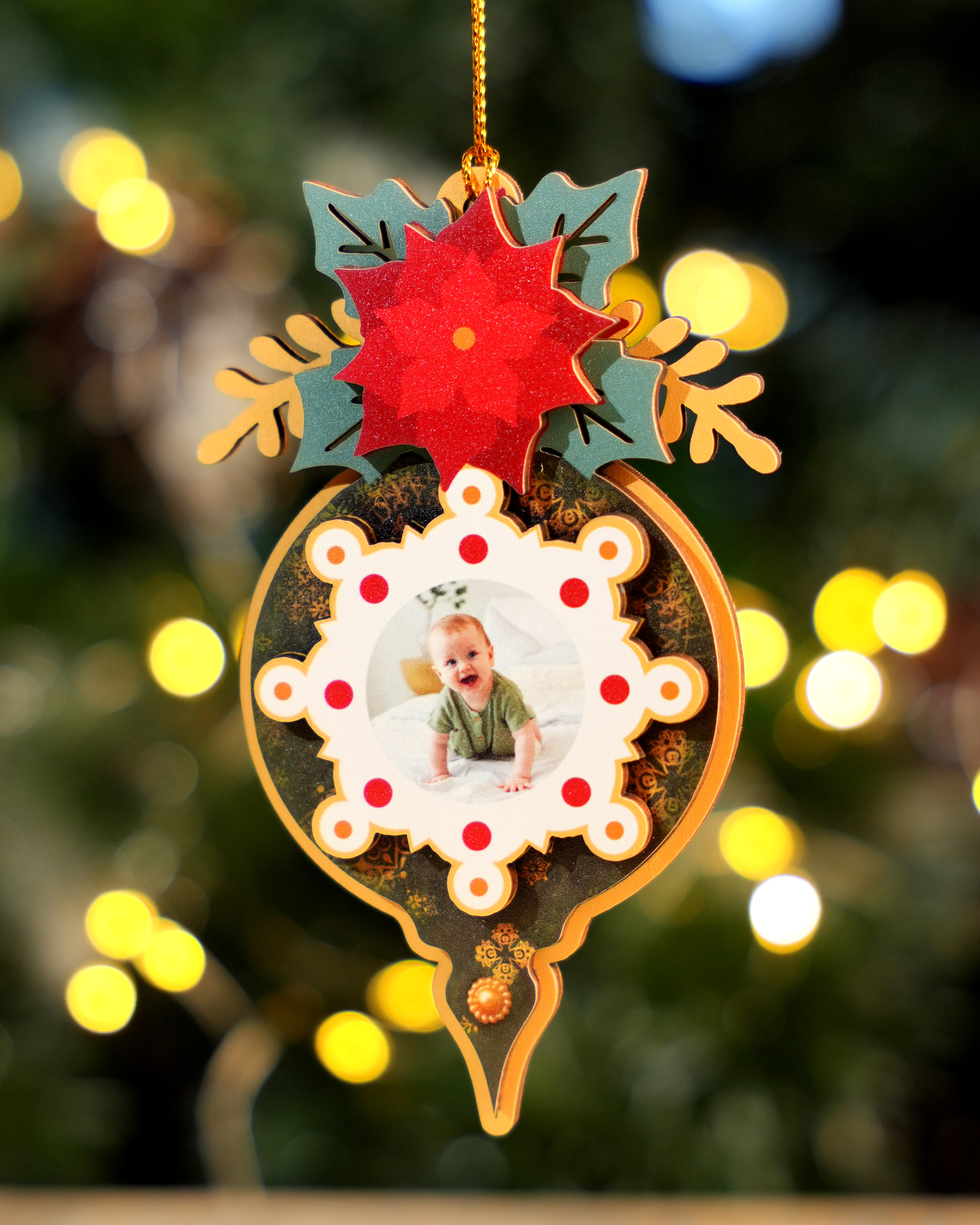 Custom Shape 3-Layered Wood Ornament