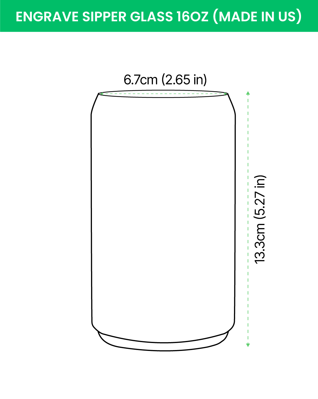 Engraved Sipper Glass (Made in US)