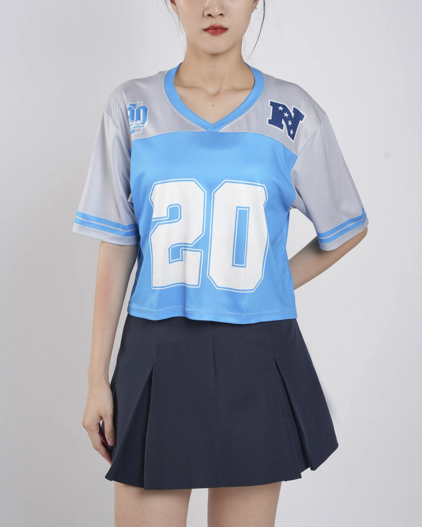All-over Print Crop Top Football Jersey