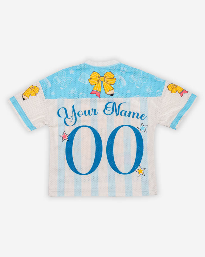 All-over Print Kid and Youth Drop Shoulder Mesh Football Jersey