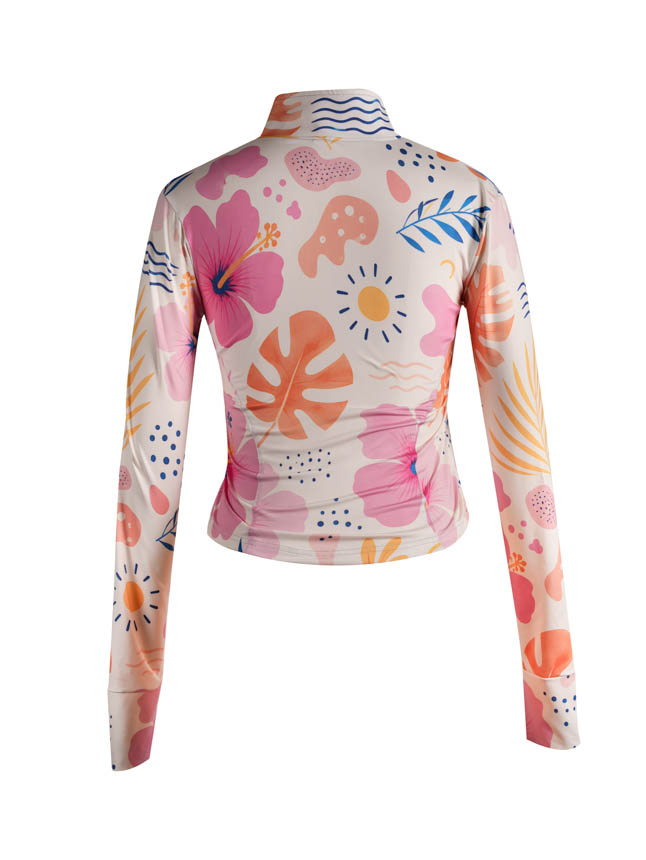 All-over Print Women's Fitted Zip-Up Sports Jacket