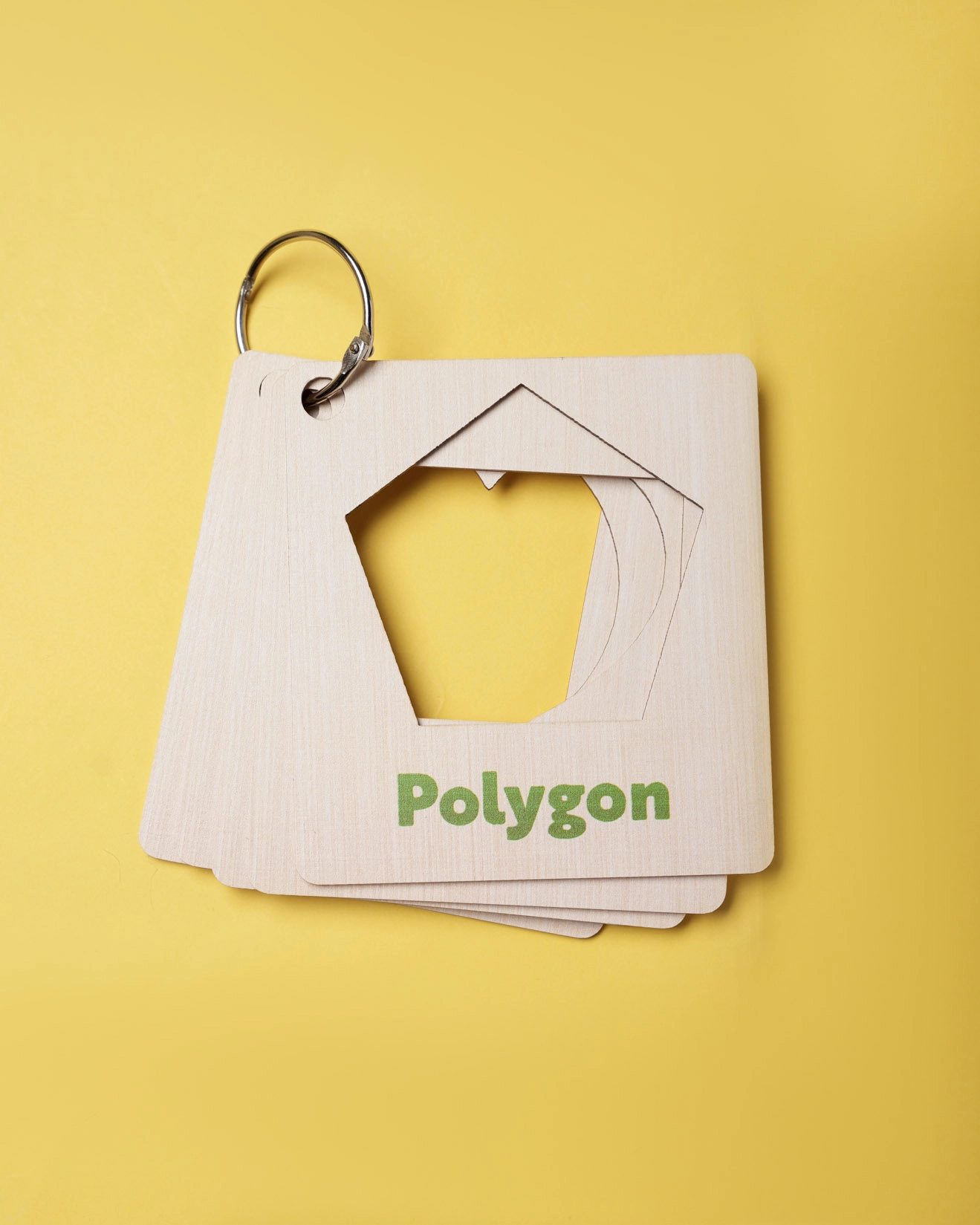 Custom Shape Wood Flash Card