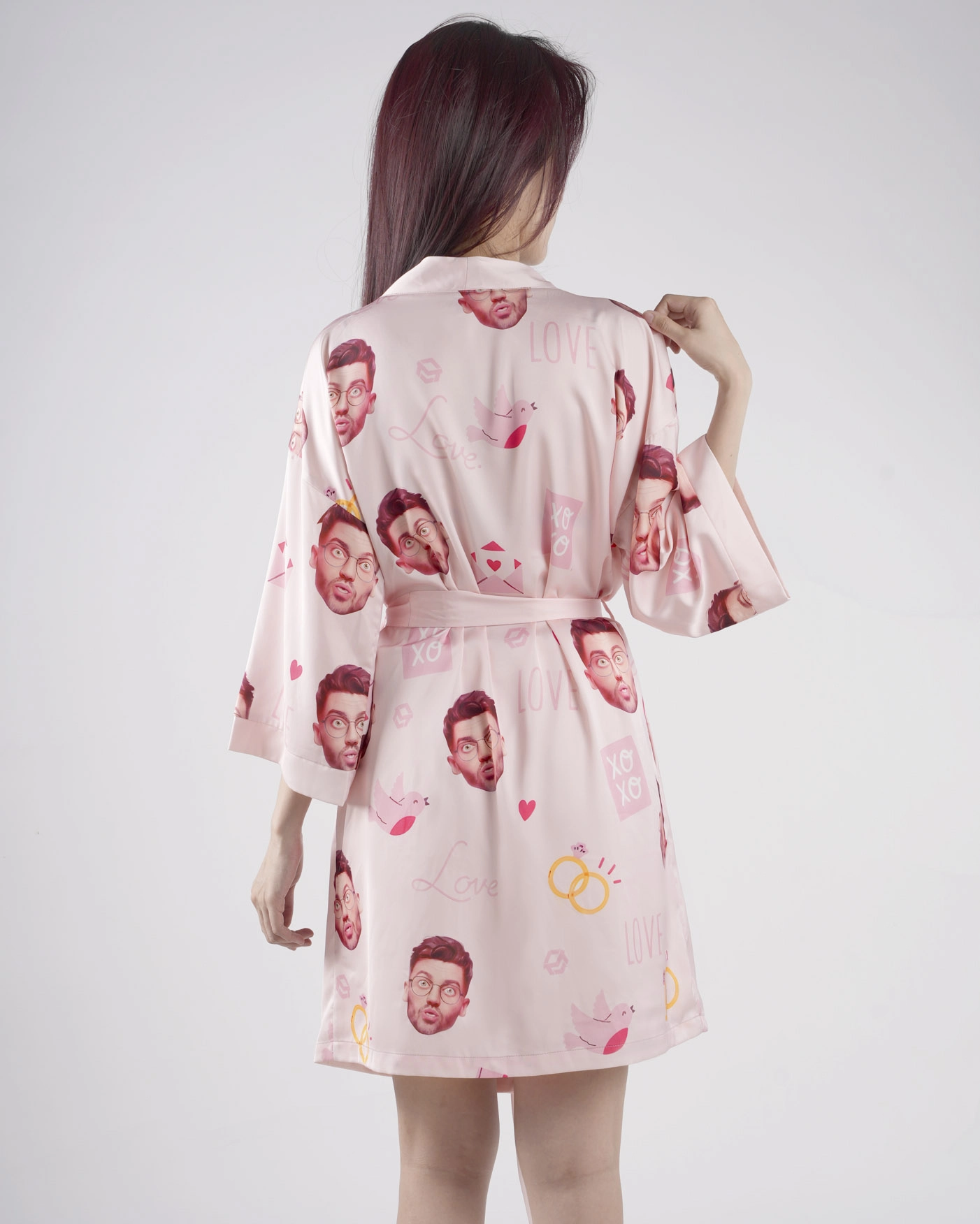 All-over Print Women's Satin Robe