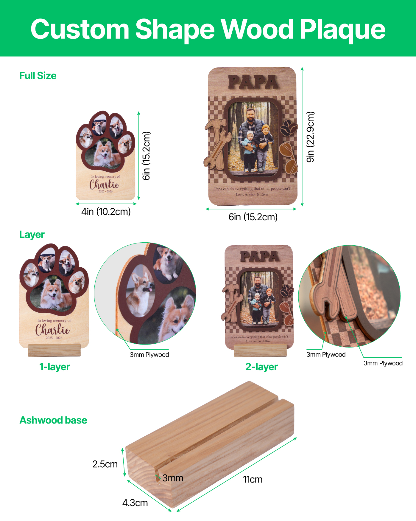 Custom Shape Wood Plaque