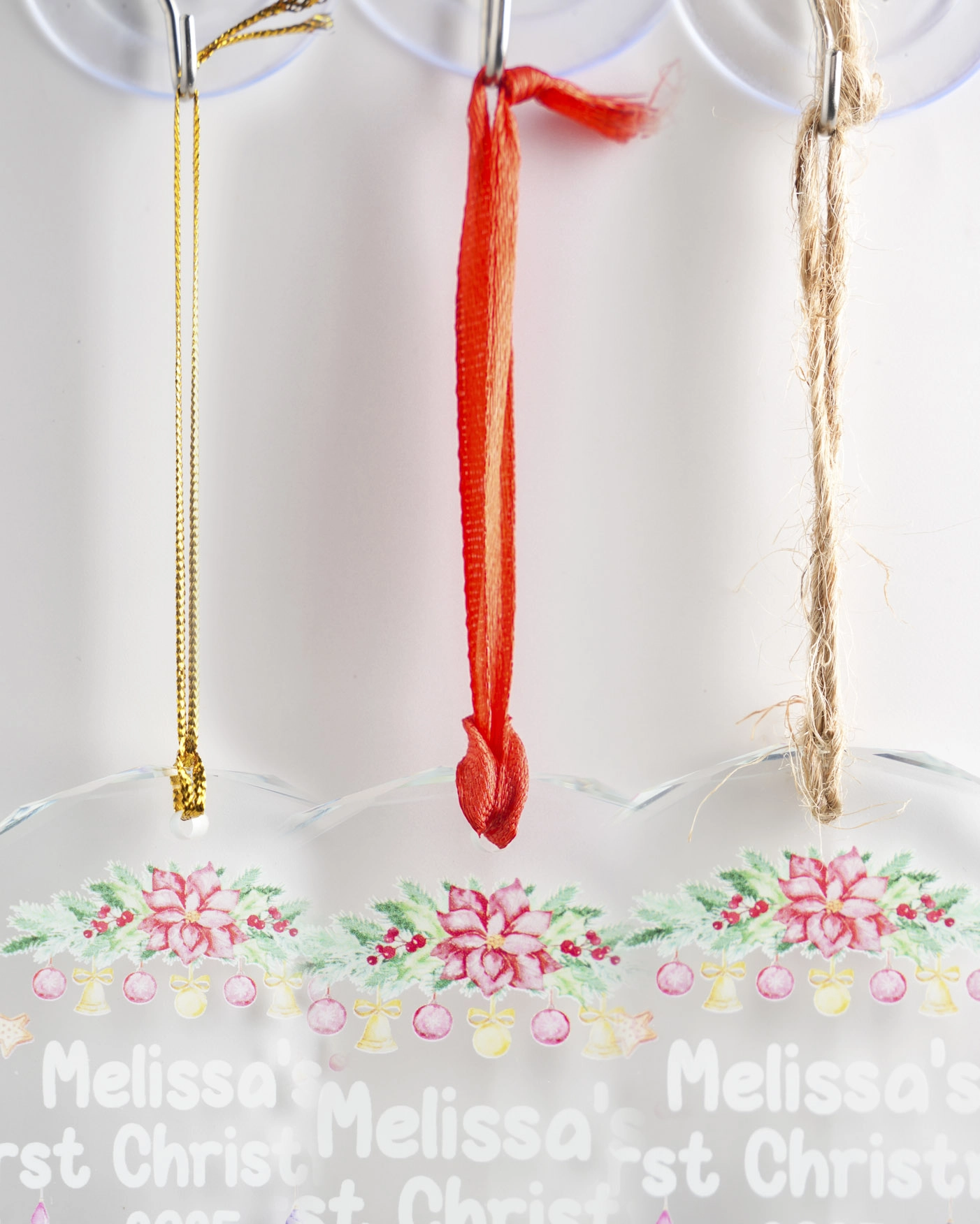 Glass Ornament With Crystal Charm