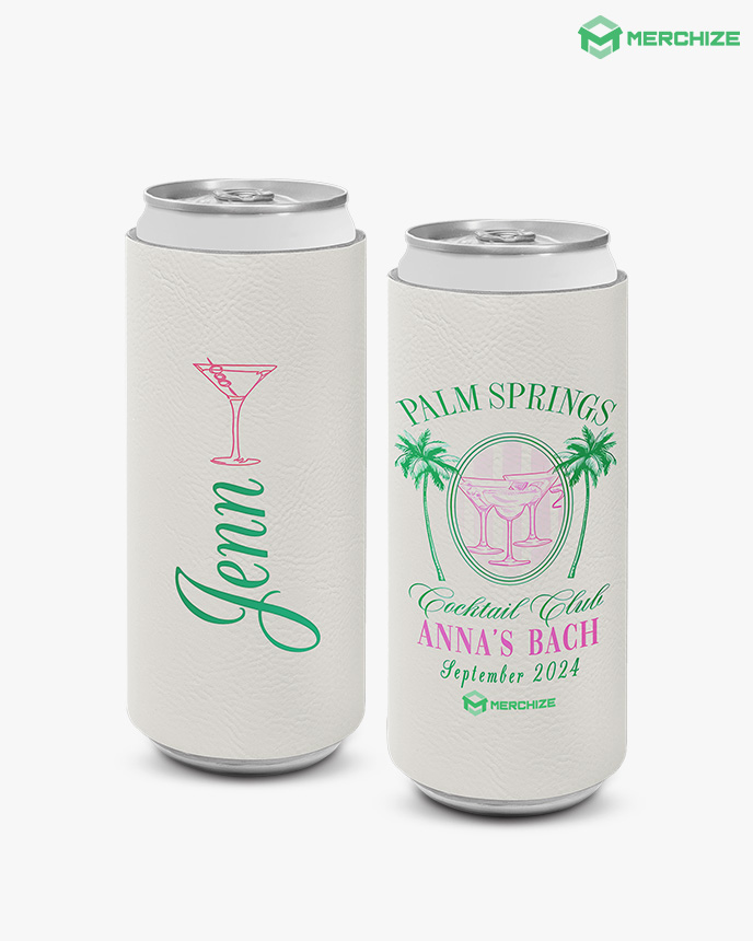Leatherette Can Cooler (Made in US) 