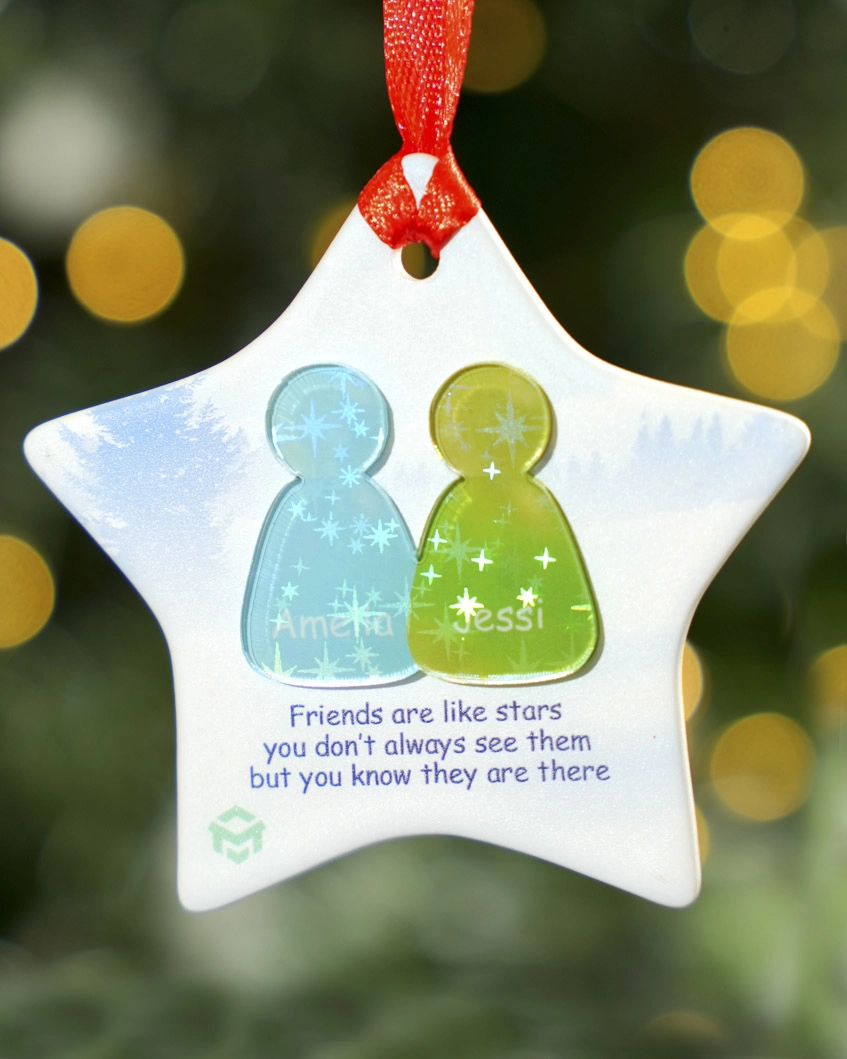 Ceramic and Hologram Ornament