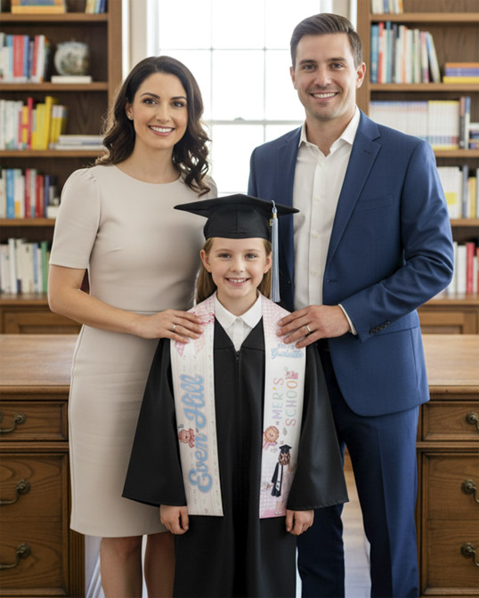 Kid Satin Graduation Stole