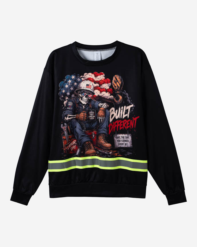 All-over Print Reflective Sweatshirt (Lightweight)