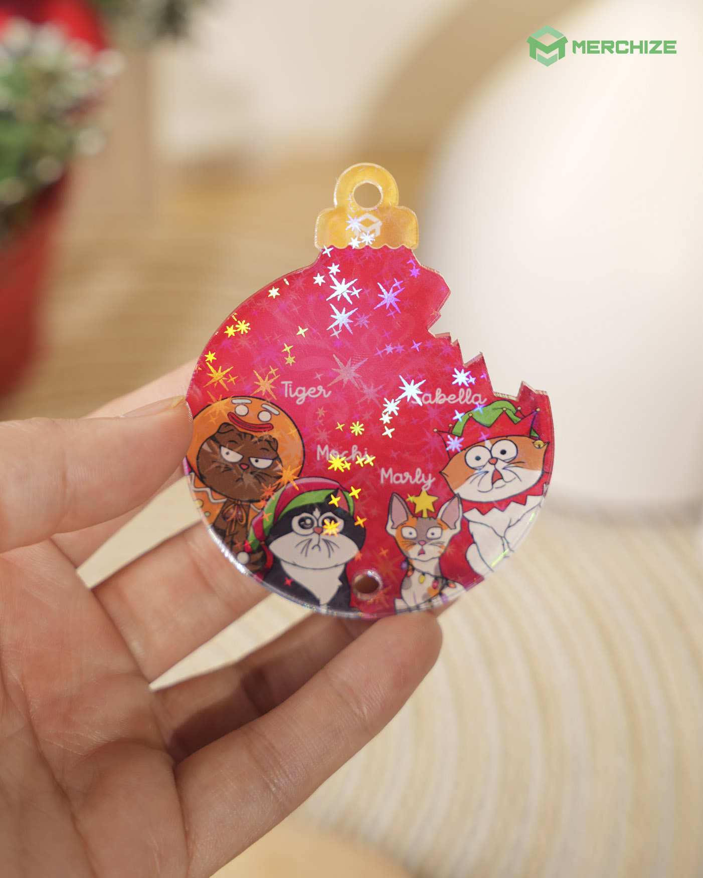 Custom Shape Hologram Charm