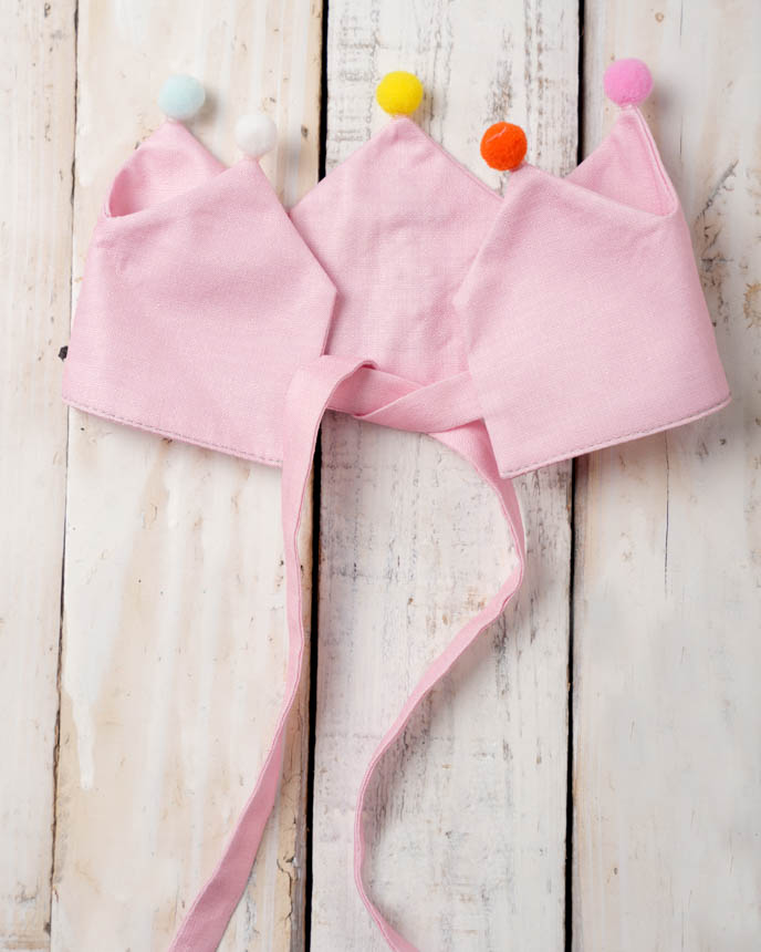 Embroidered Linen Crown