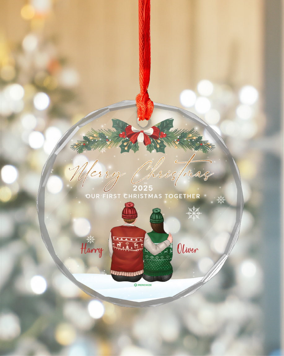 1-side Printed Glass Ornament (Made in US)