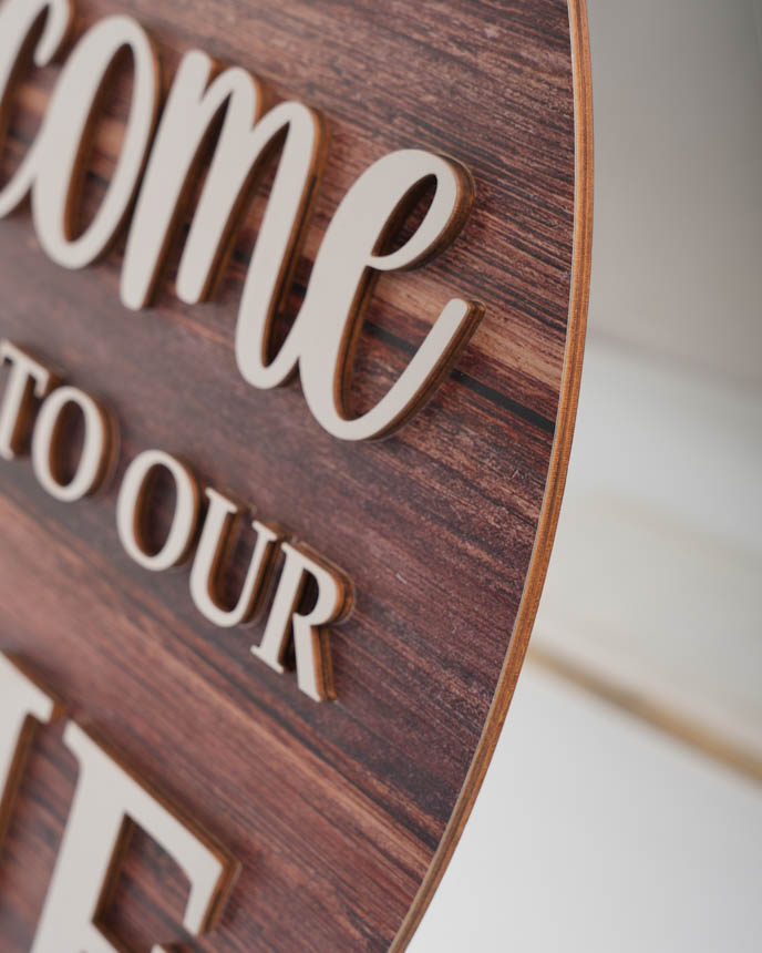 Custom Shape Interchangeable Wood Sign