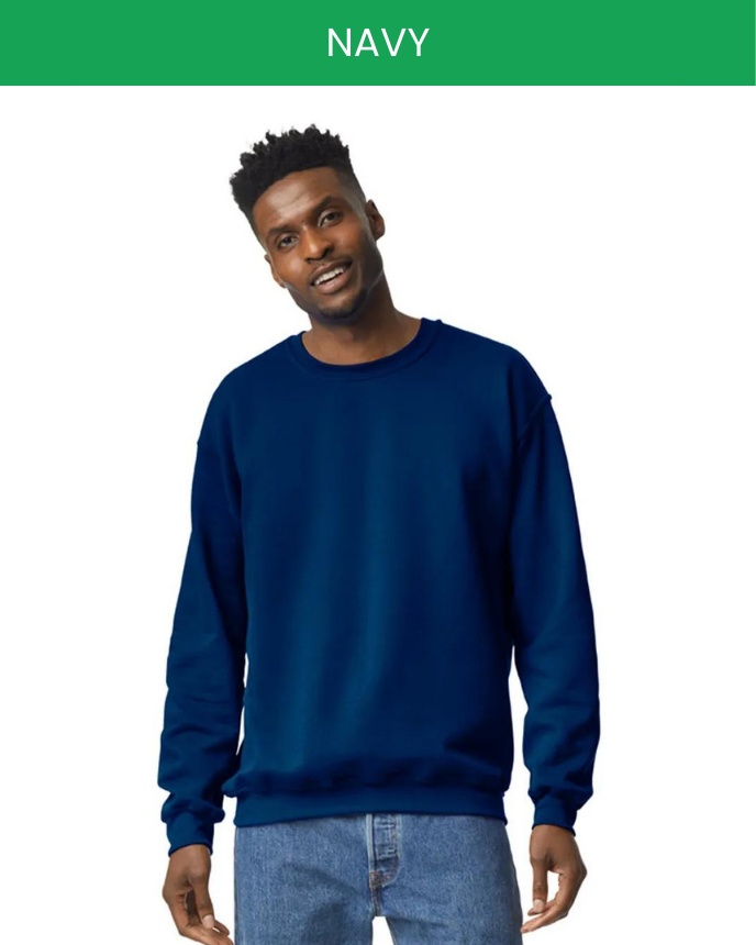 Gildan best sale navy sweatshirt