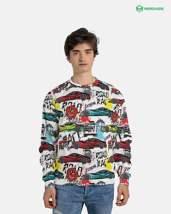 Custom all over store print sweatshirt