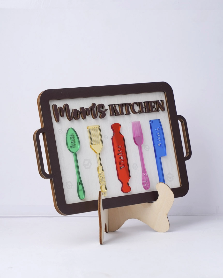 Custom Shape Wood and Acrylic Mirror Sign