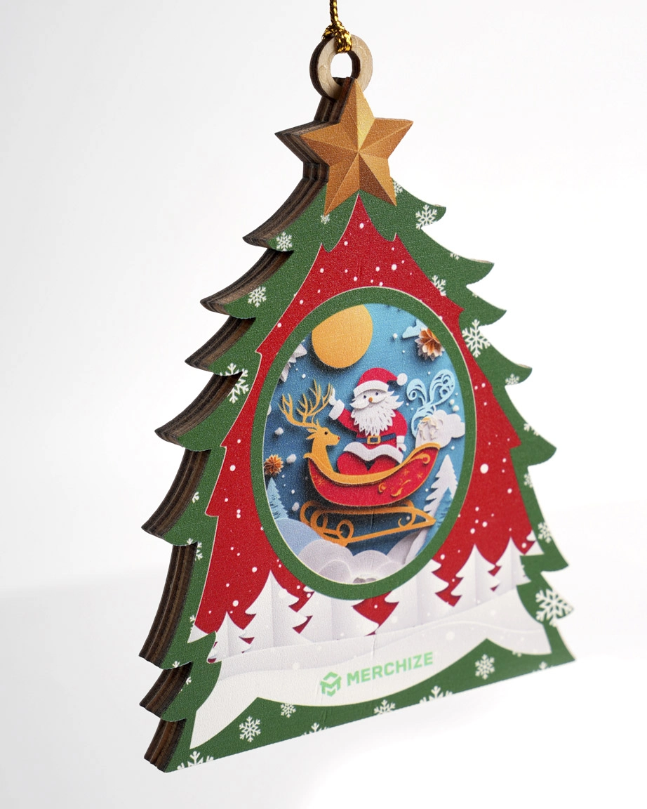Custom Shape 3-Layered Wood Ornament