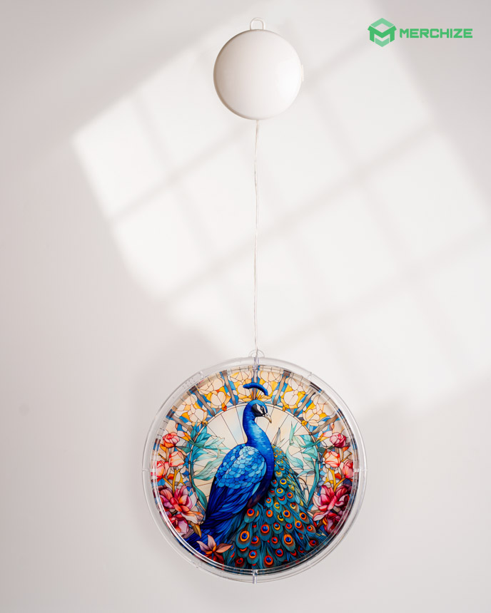 Acrylic LED Hanging Light Lamp (Circle Frame)