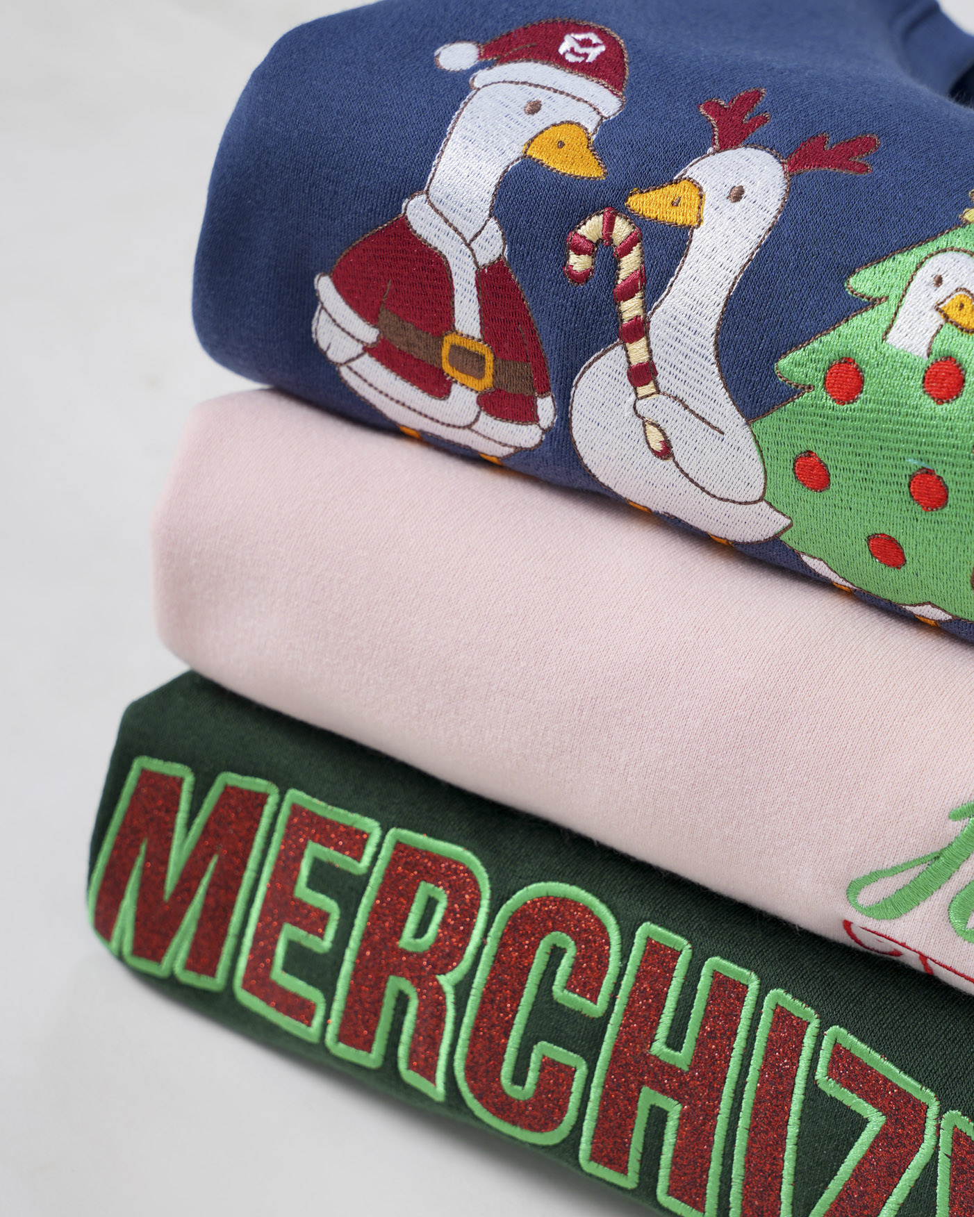 Side Bow Embroidered Sweatshirt