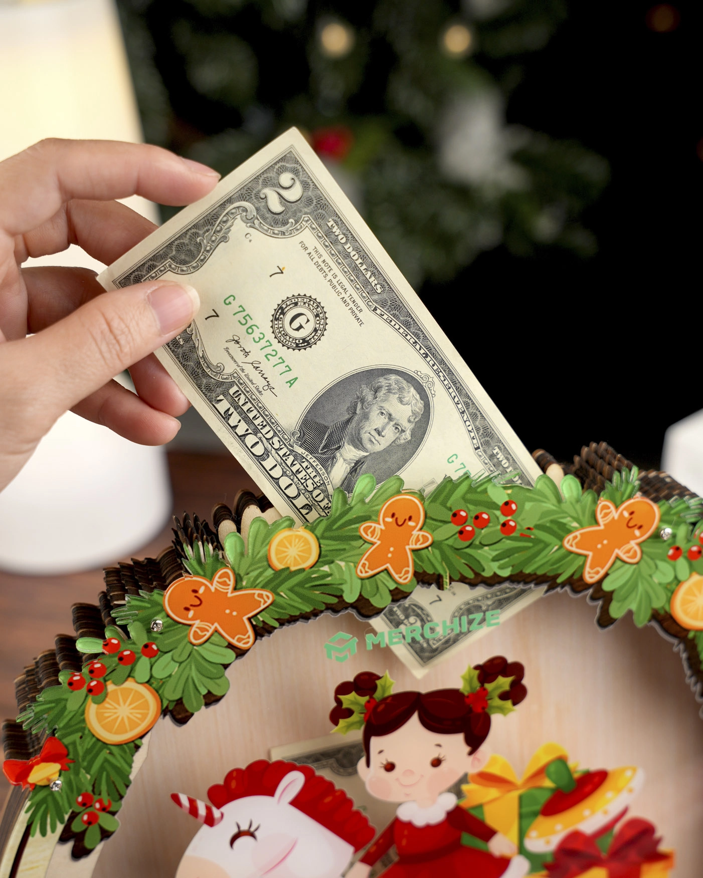 Custom Shape Wood And Acrylic Piggy Bank