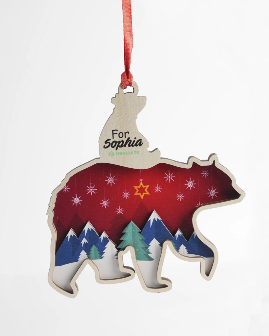 Custom Shape 3-Layered Wood Ornament