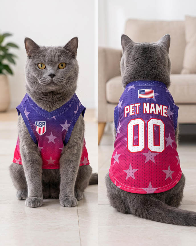 All-over Print Mesh Pet Soccer Jersey (Wide Shoulder)