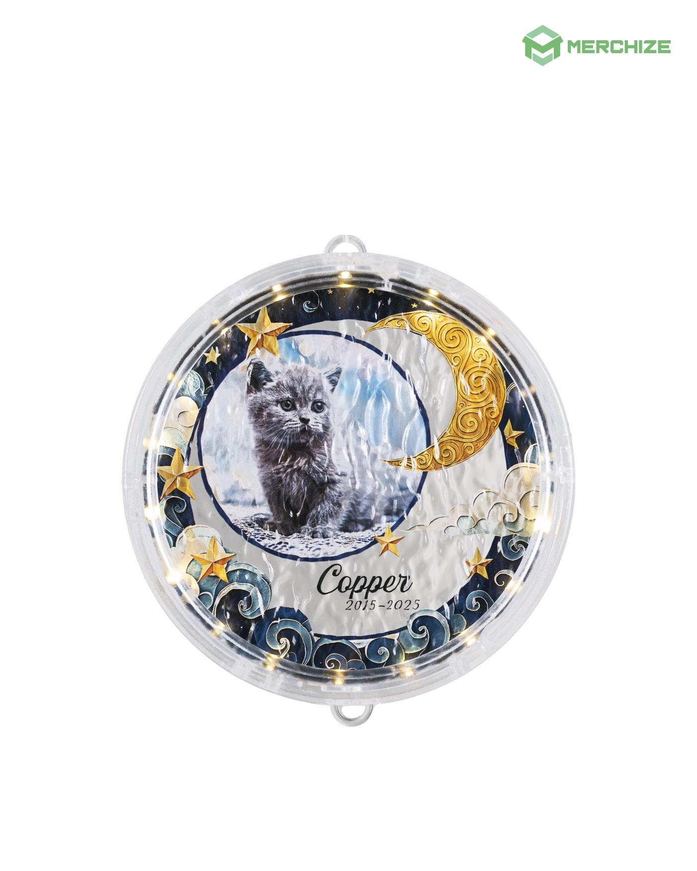 Wavy Acrylic LED Hanging Light Lamp (Circle Frame)