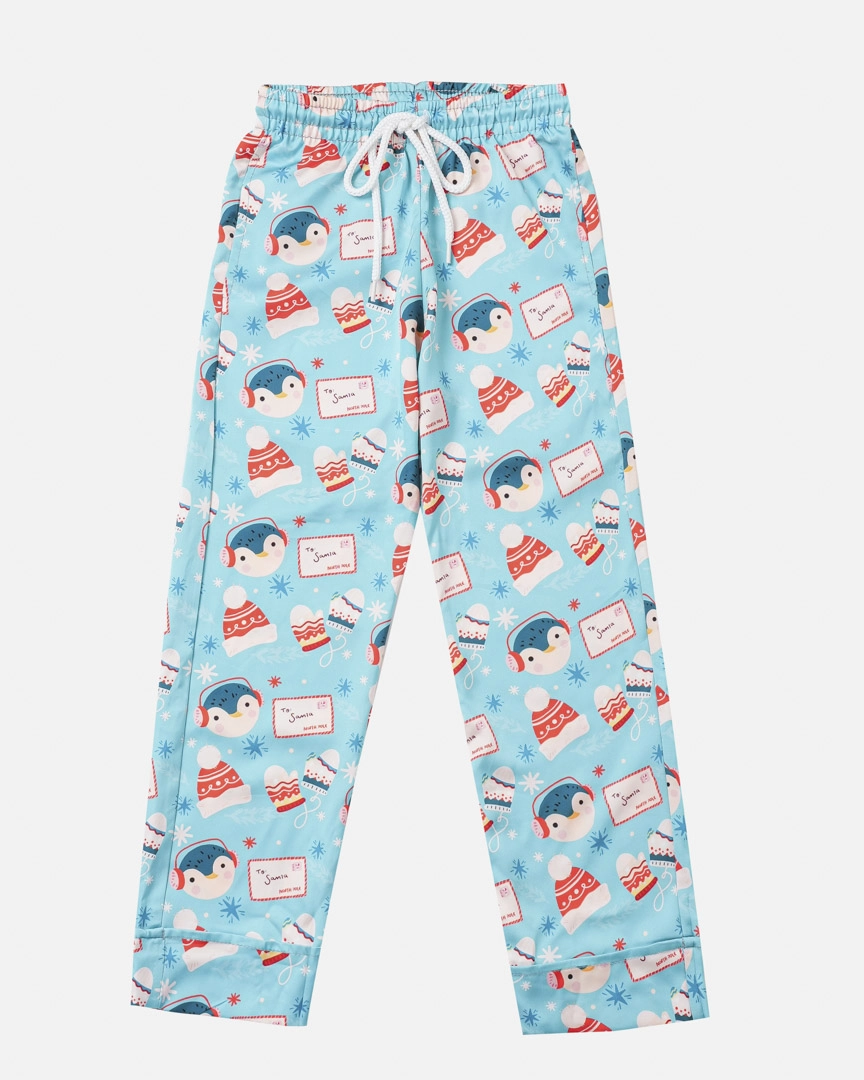 All-over Print Kid Satin Pajamas Set (No Pocket)