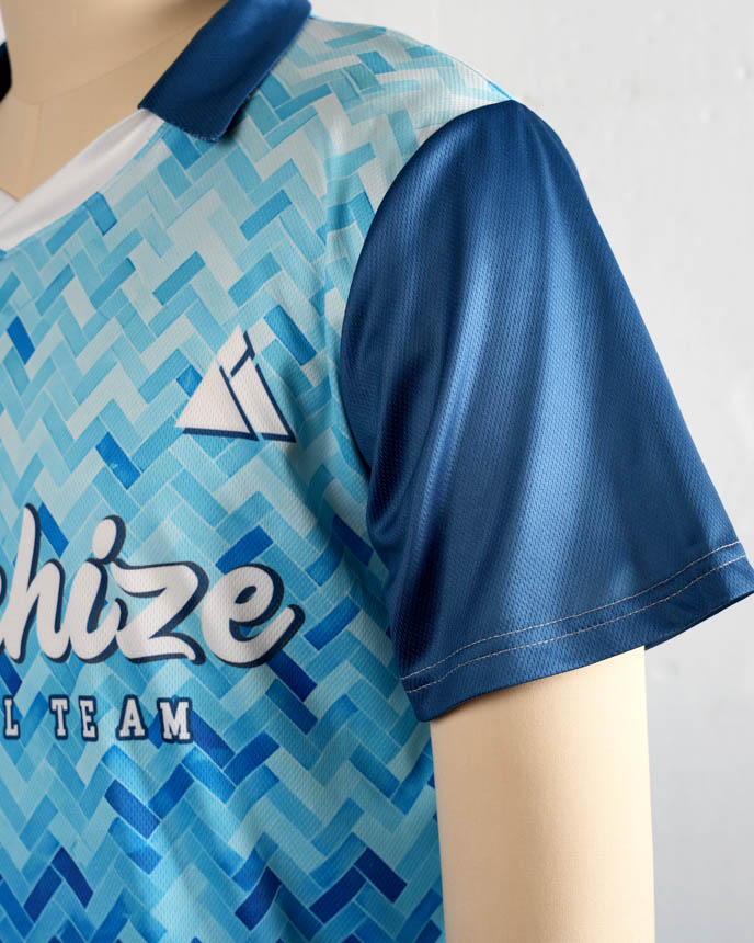 All-over Print Collared Football Jersey