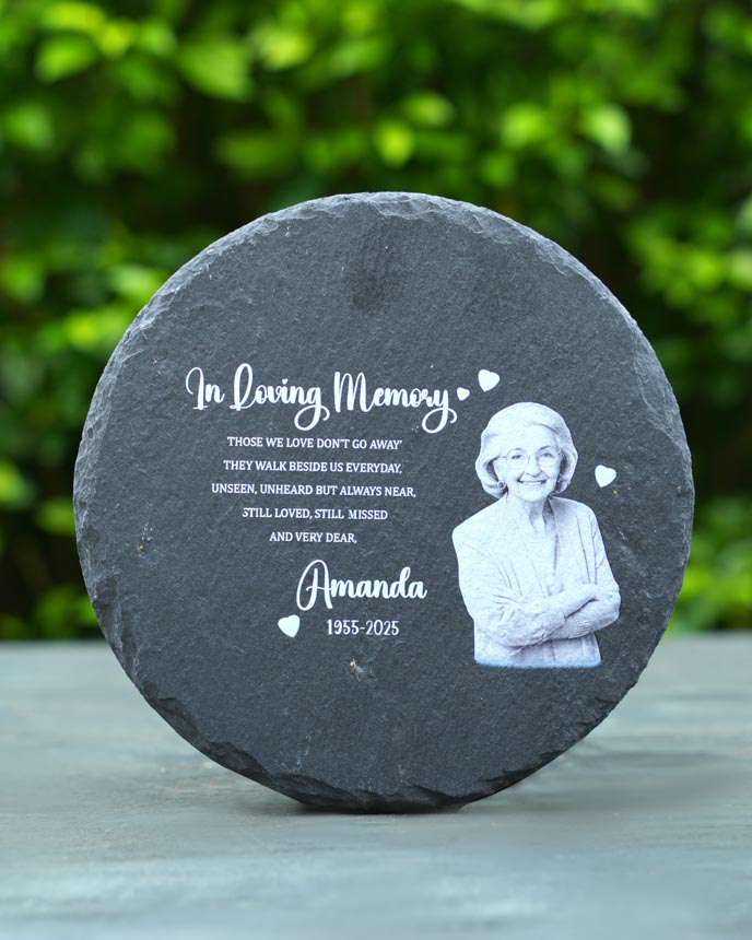 1-side Printed Memorial Garden Stone