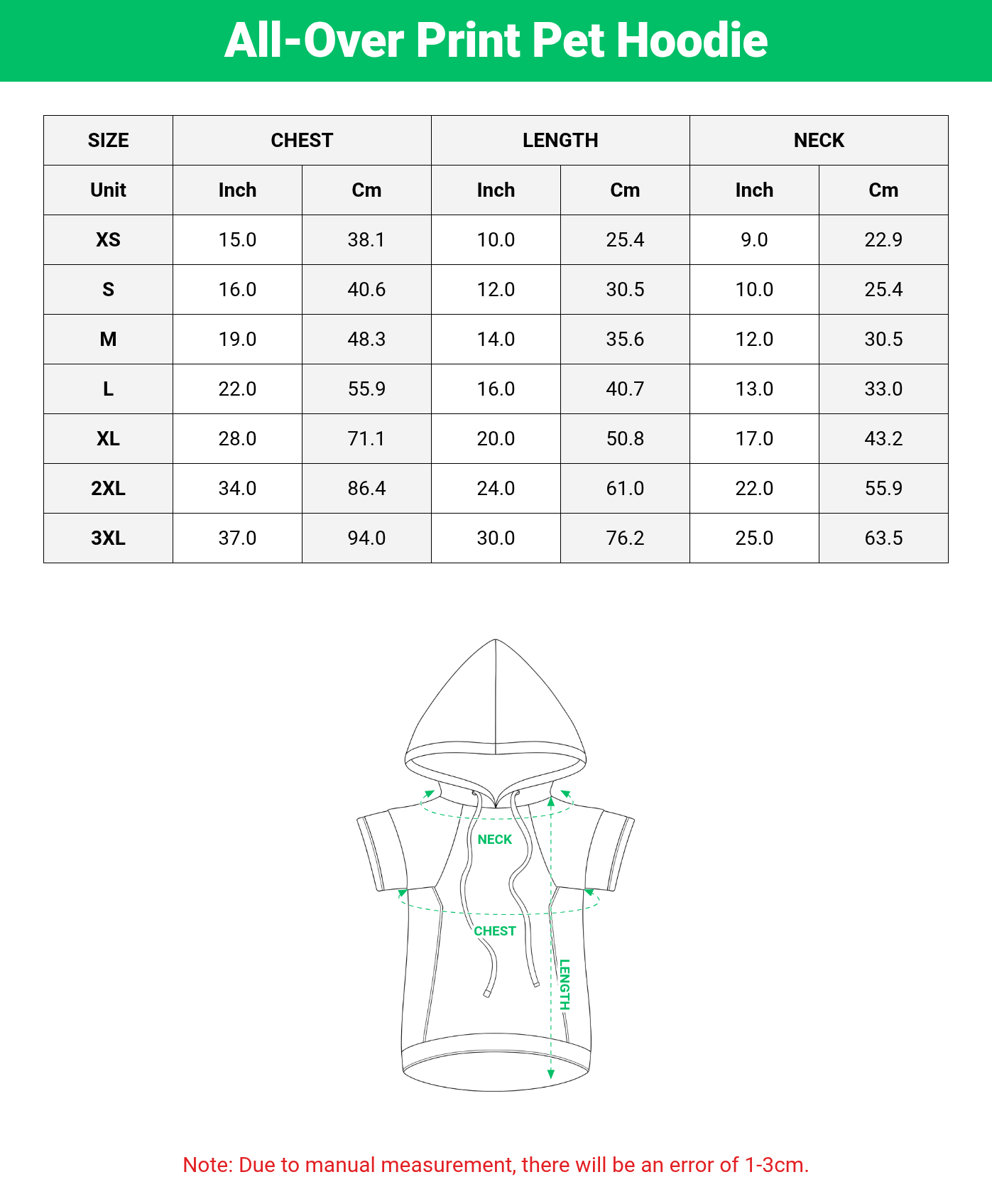 All-over Print Pet Hoodie