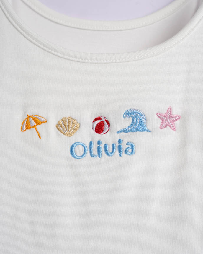 Embroidered Women's Fitted Tank Top
