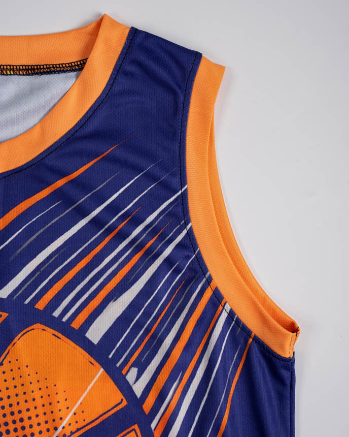 All-over Print Kid and Youth Basketball V-neck Jersey Set
