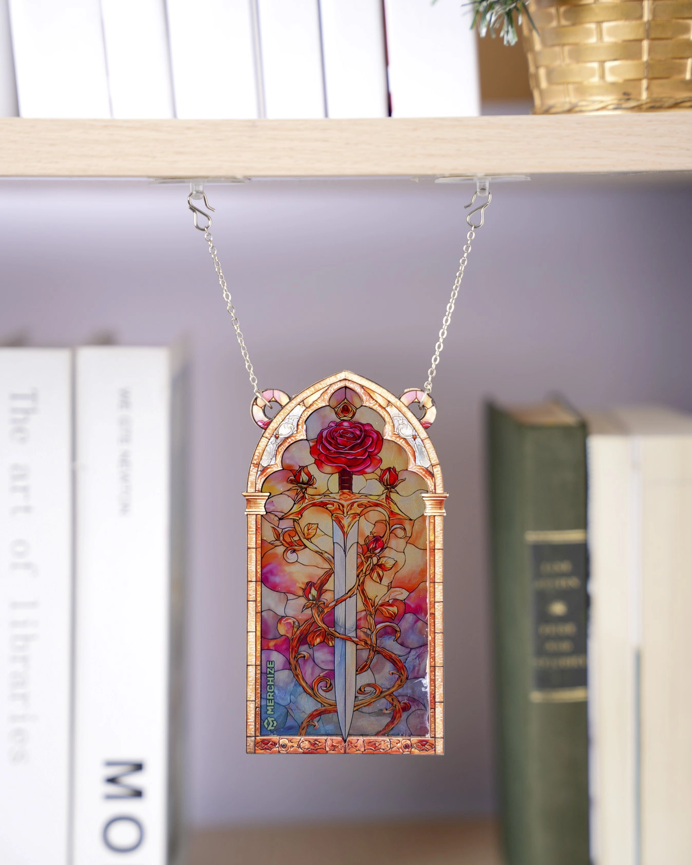 Custom Shape Suncatcher Bookshelf Sign