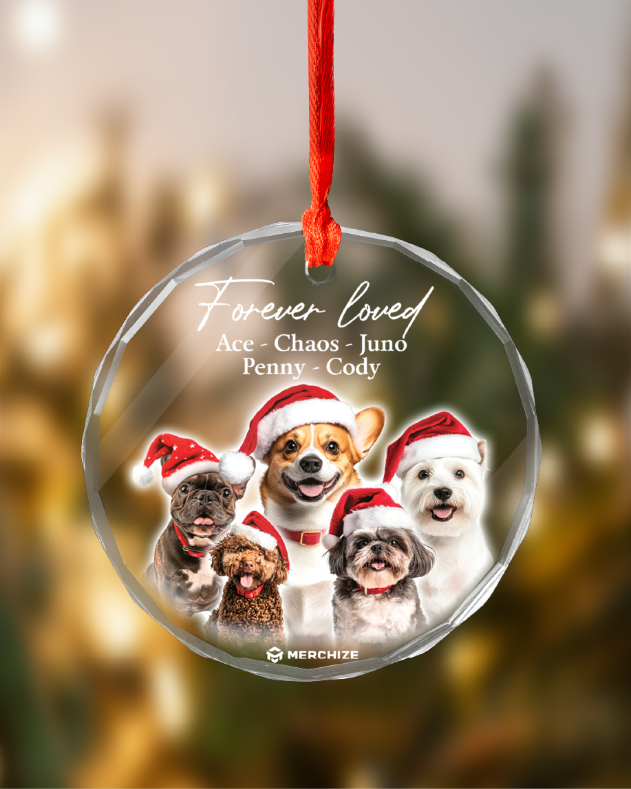 1-side Printed Glass Ornament (Made in US)