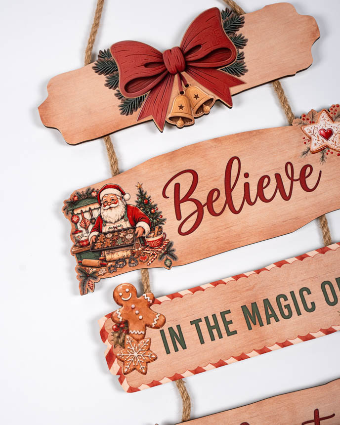 Custom Shape Wood Multi Tier Sign