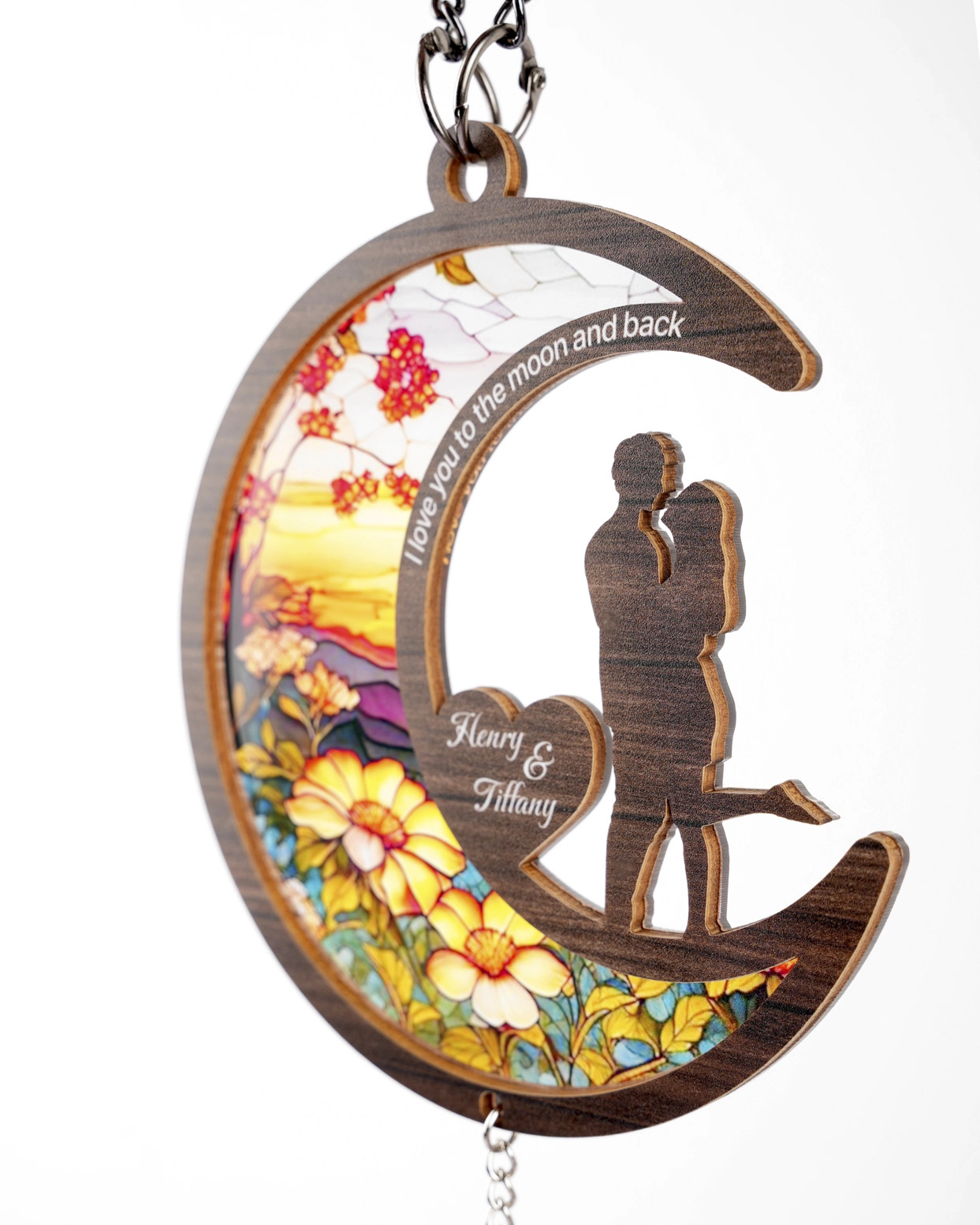 Custom Shape Suncatcher Ornament with Acrylic Pendants