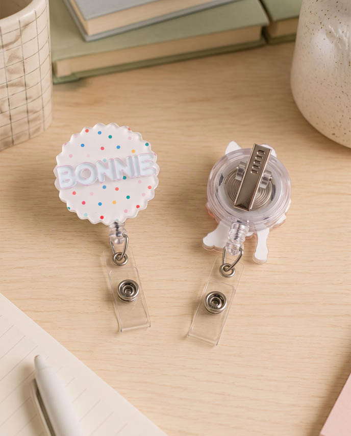 Custom Shape 2-Layer Acrylic Badge Reel