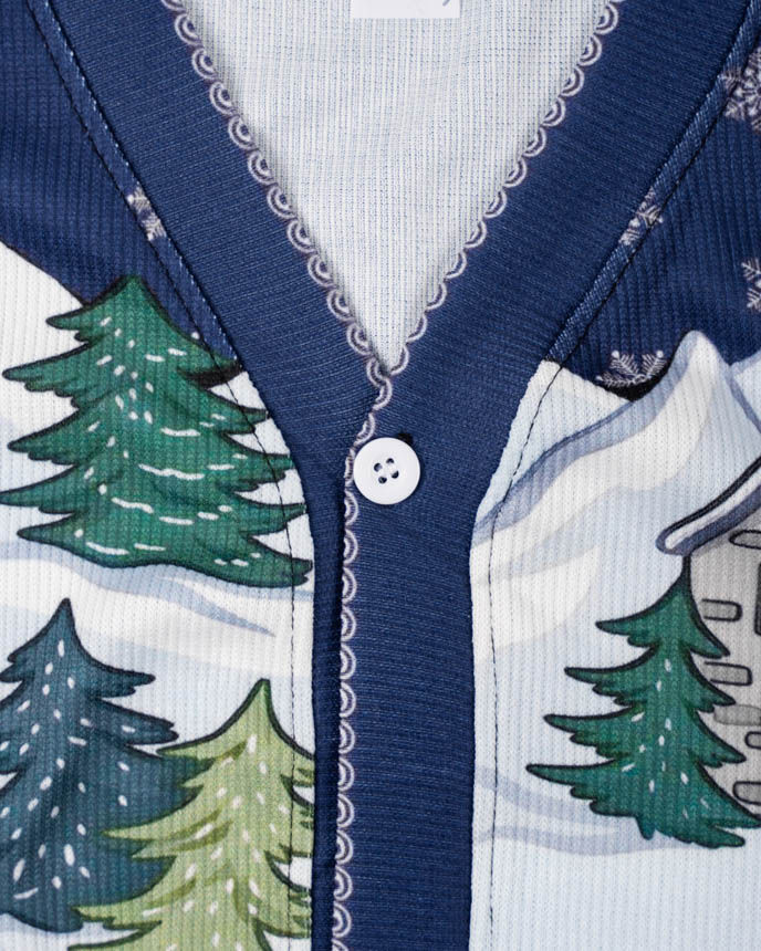 All-over Print Knitted Cardigan Vest