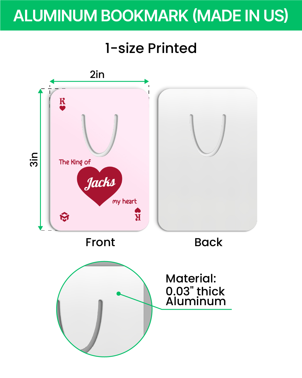 Aluminum Bookmark (Made in US)