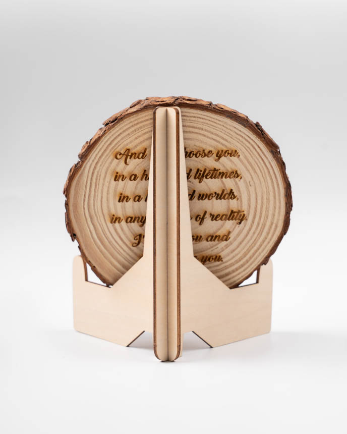 Engraved Wood Slice