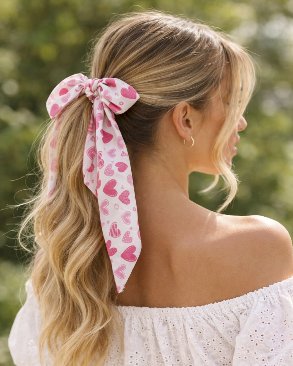 All-over Print Satin Hair Scarf