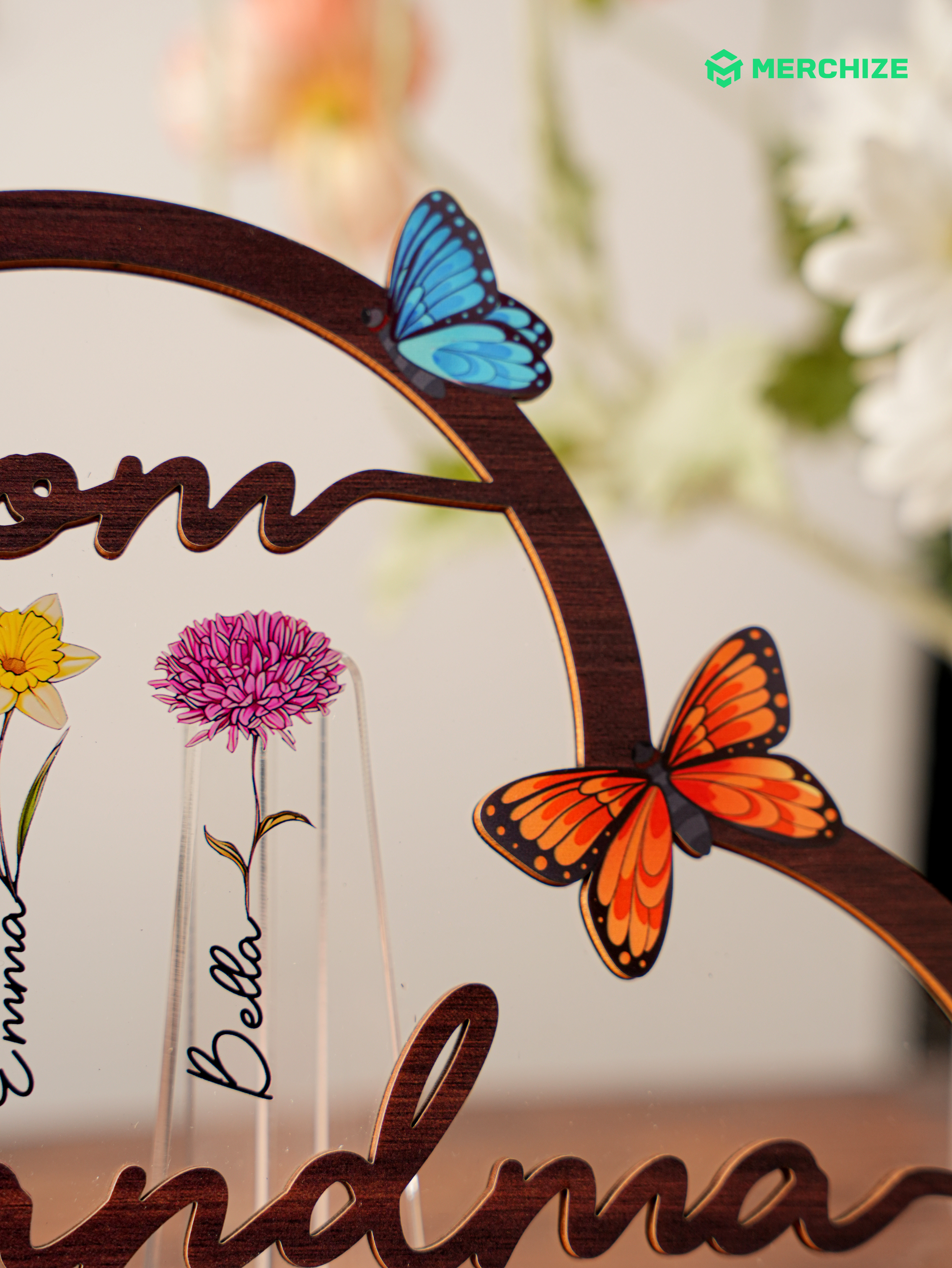 Custom Shape Wood and Acrylic Sign