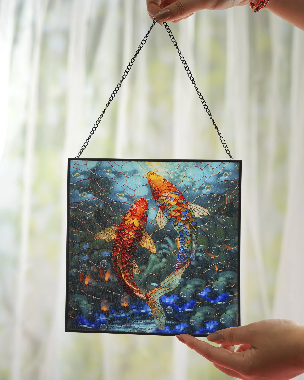 Stained Glass Suncatcher for Window Hanging