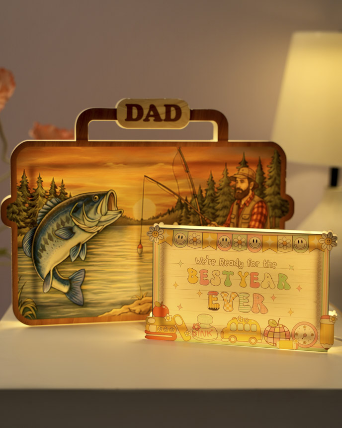 Custom Shape 2-side Printed Photo Night Light Box