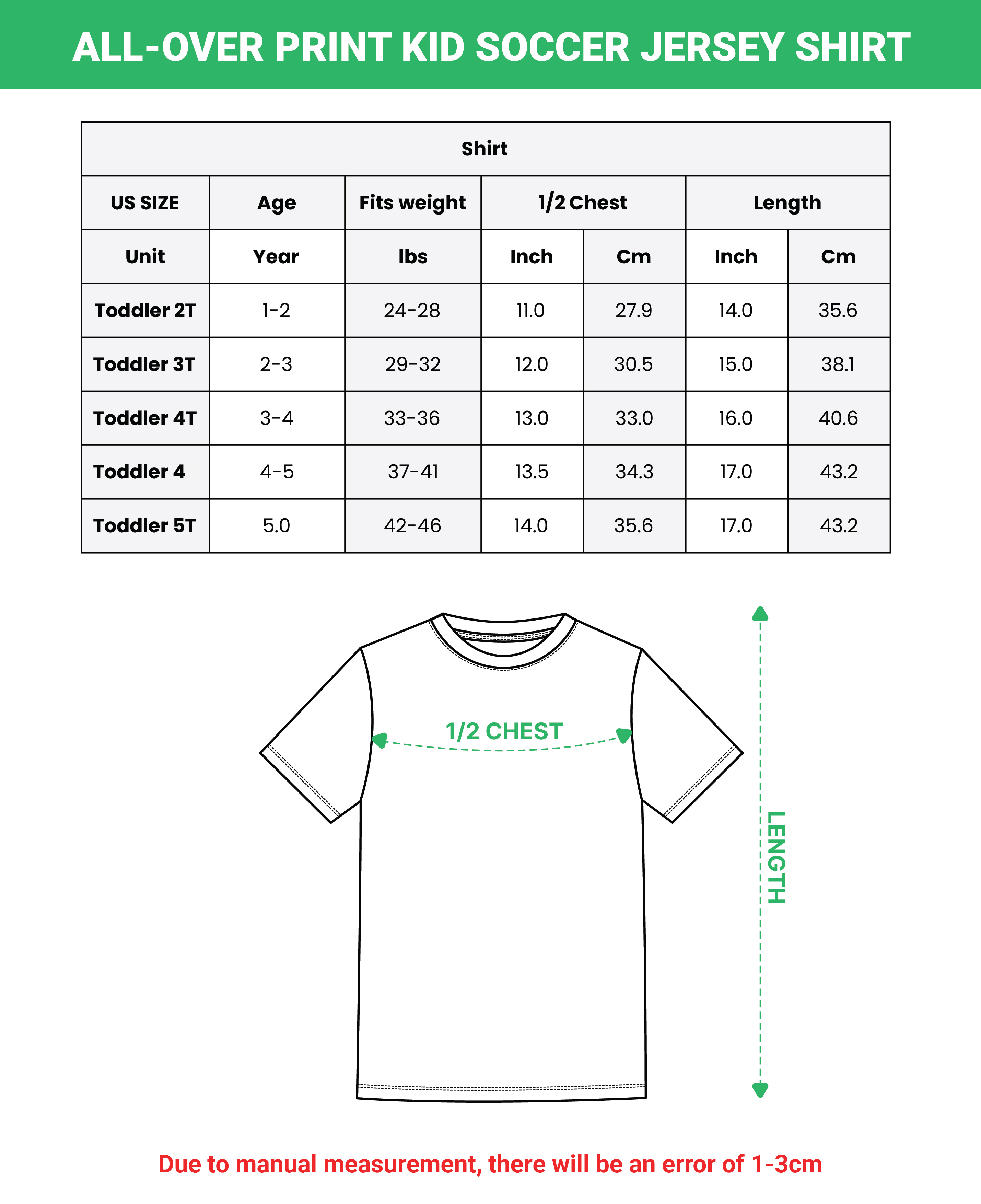 All-over Print Kid Soccer Jersey Set