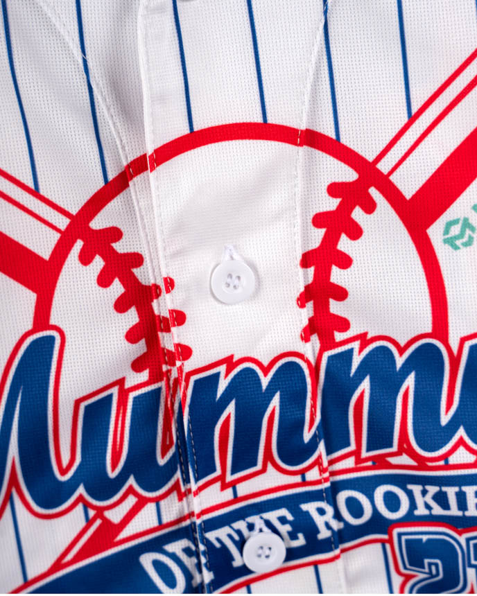 Crop Top Baseball Jersey Without Piping (White Buttons)