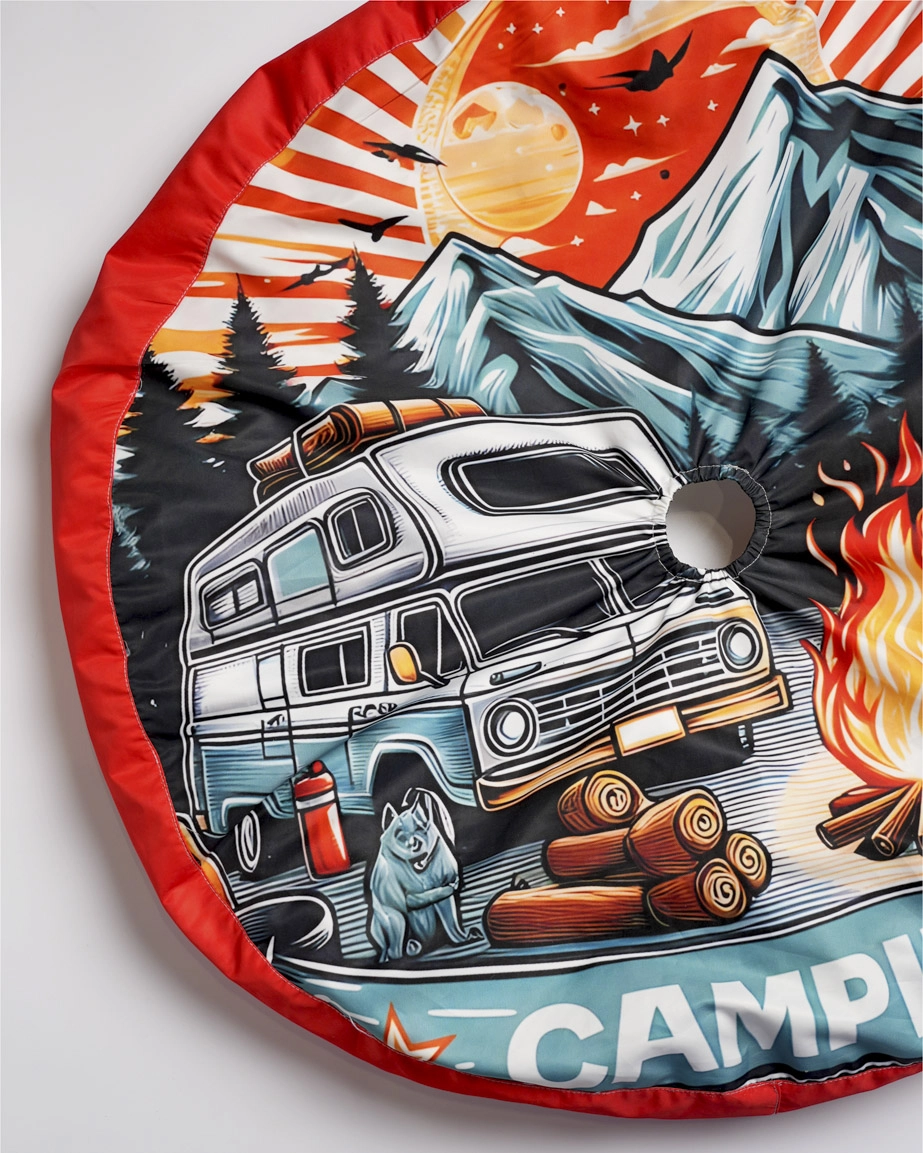 Spare Tire Cover With Elastic Backup Camera Hole