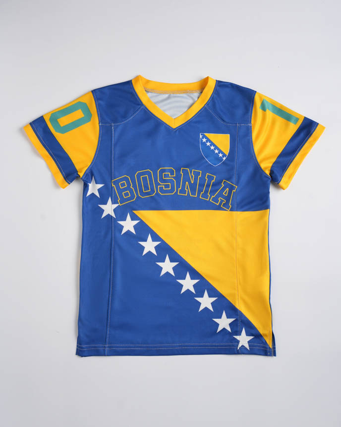 All-over Print Kid And Youth V-Neck Short Sleeve Jersey