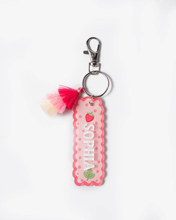Custom Shape 2-Layer Clear Acrylic Tag With Tassel